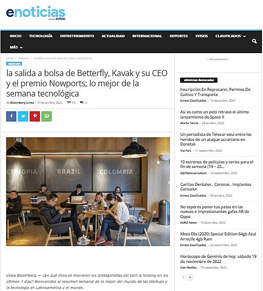 la salida a bolsa de Betterfly, Kavak y su CEO y el premio Nowports; lo mejor de la semana tecnolgica